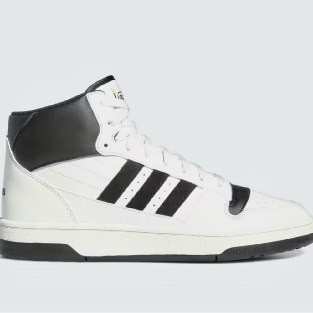 Adidas White and Black High-Top Sneakers